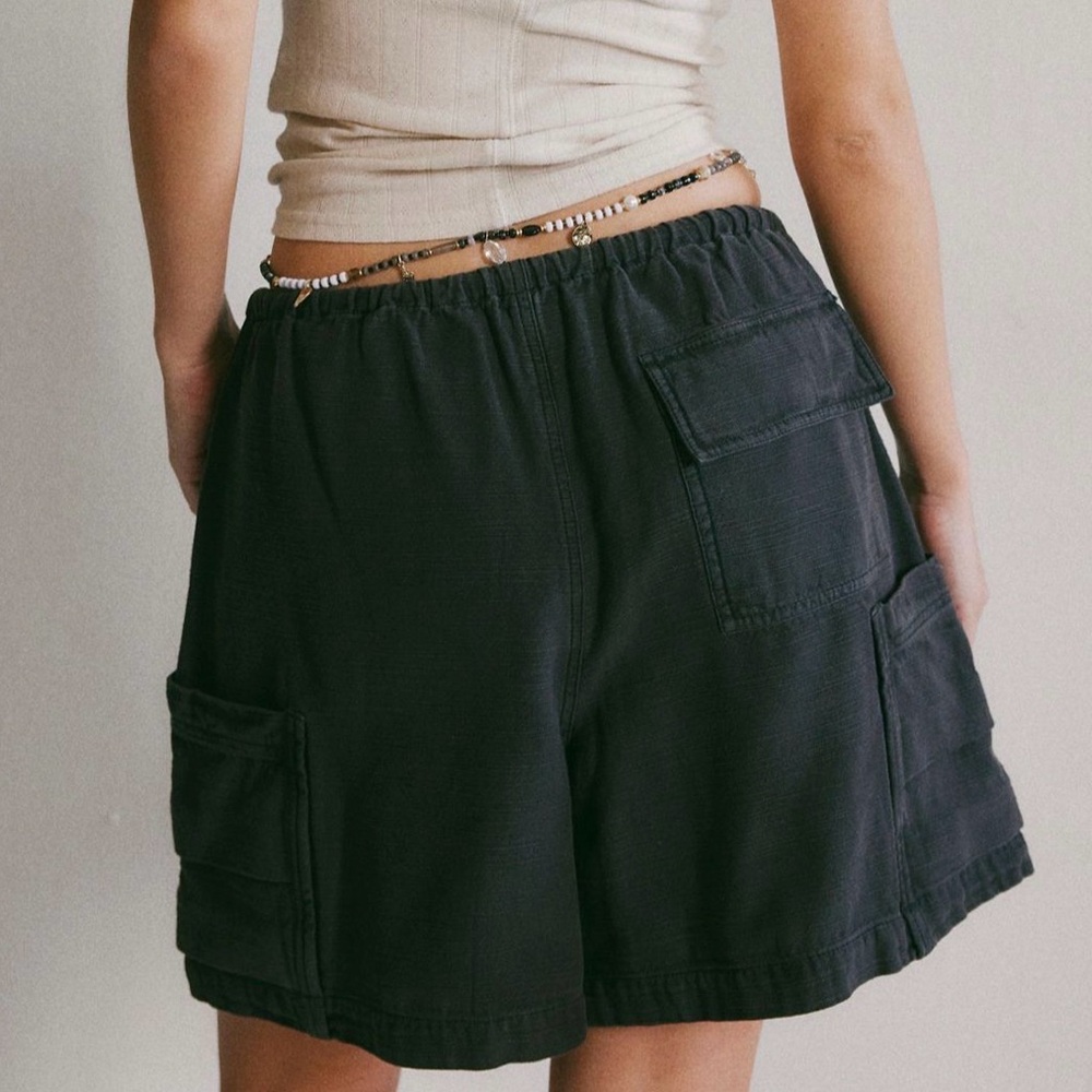 Free People Camp Out Shorts in Black NEW WITH TAGS - Picture 2 of 3